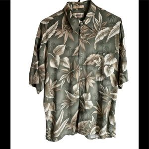 Campia Moda Hawaiian Short sleeve button down Shirt Size Large